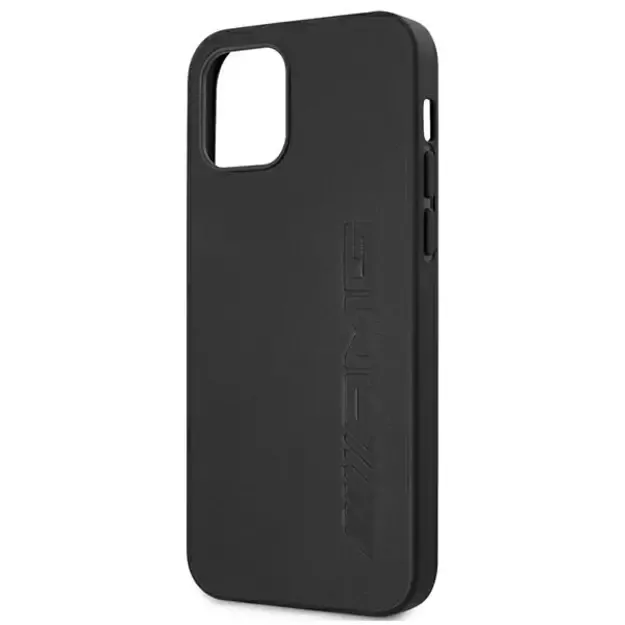 AMG AMHCP12LDOLBK iPhone 12 Pro Max 6,7  czarny/black hardcase Leather Hot Stamped 4