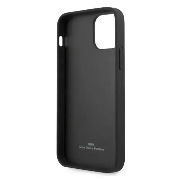 Etui BMW BMHCP12LRSWPK iPhone 12 Pro Max 6,7  czarny/black hardcase Leather Perforate 13