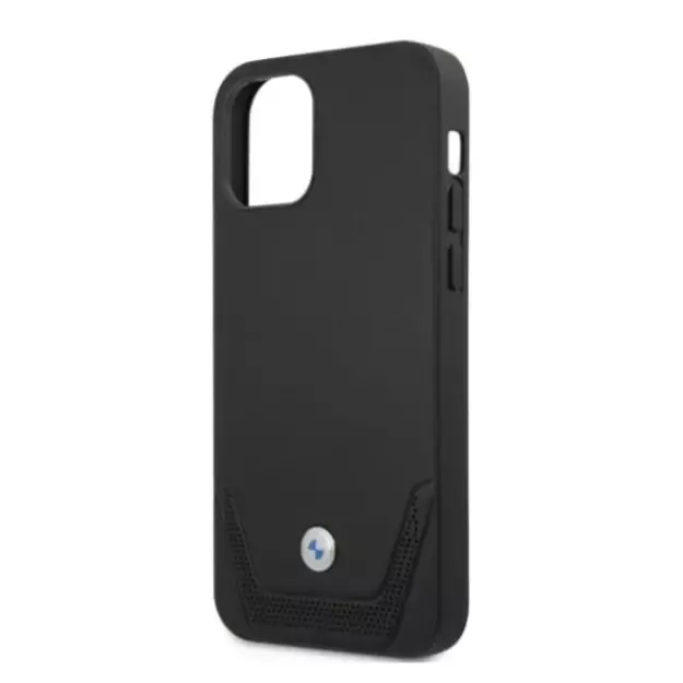 Etui BMW BMHCP12LRSWPK iPhone 12 Pro Max 6,7  czarny/black hardcase Leather Perforate 12