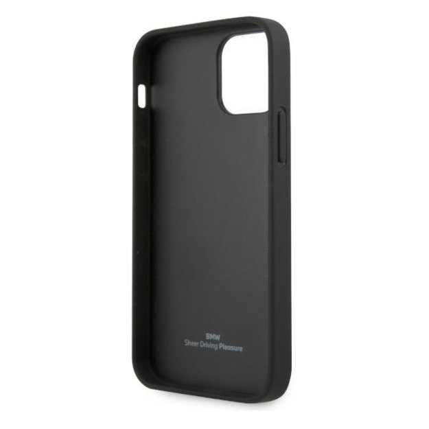 Etui BMW BMHCP12LRSWPK iPhone 12 Pro Max 6,7  czarny/black hardcase Leather Perforate 6