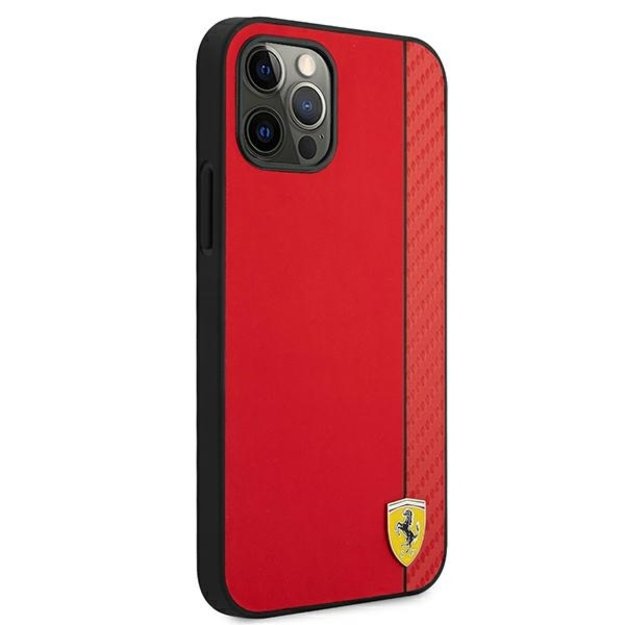 Ferrari FESAXHCP12LRE iPhone 12 Pro Max 6.7&quot  red/red hardcase On Track Carbon Stripe 3