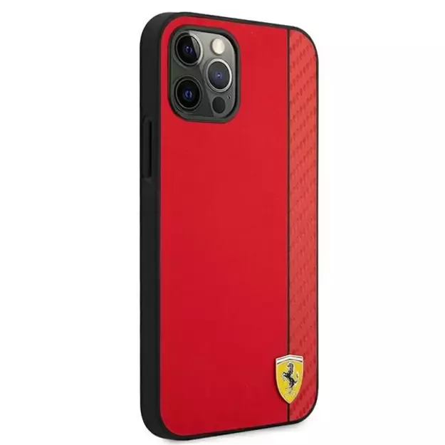 Ferrari FESAXHCP12LRE iPhone 12 Pro Max 6.7&quot  red/red hardcase On Track Carbon Stripe 10