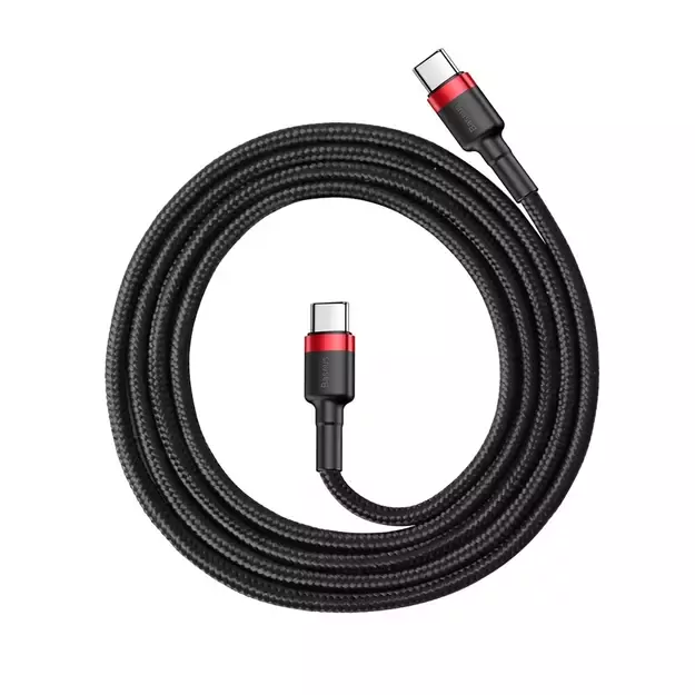 Baseus CATKLF-G91 USB-C - USB-C PD QC cable 60W 3A 480Mb/s 1m - black and red 1