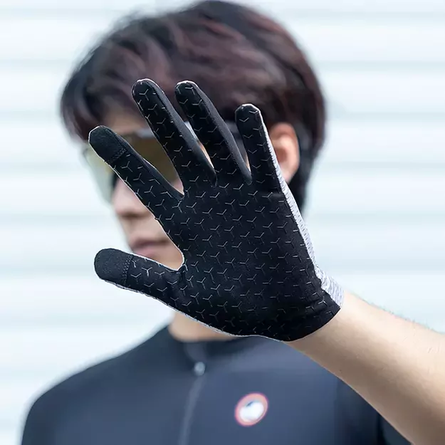 Rockbros Breathable Full Finger Cycling Gloves, Size: XL - Gray 3