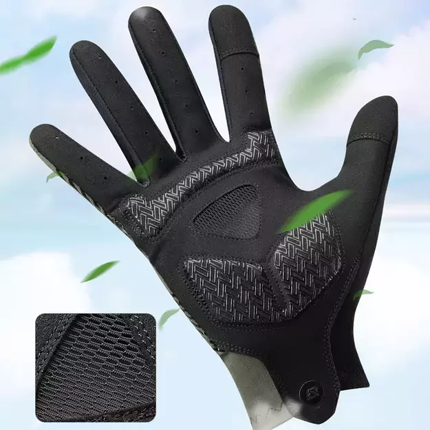 Rockbros cycling gloves spring/summer/autumn, full, size: XL - green 15