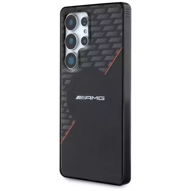 AMG Double Layer Rhombs MagSafe Case for Samsung Galaxy S25 Ultra - Black/Red 1