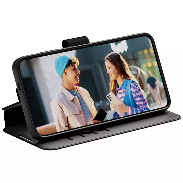 CARE by PanzerGlass Feature Wallet Kickstand Case for Samsung Galaxy S25+ - Black 3