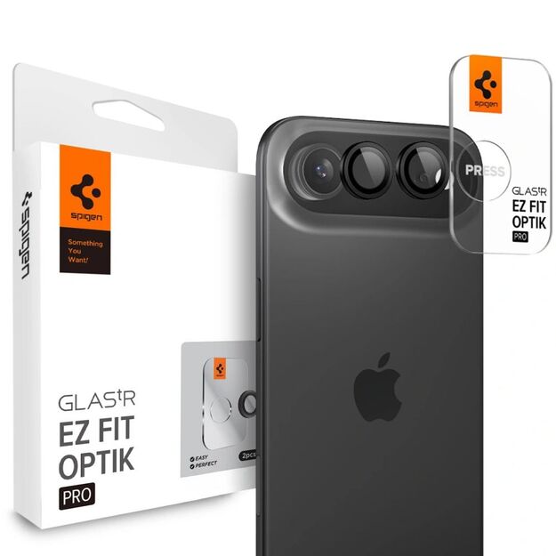 Spigen Optik Pro Glas.tR &rdquo;EZ FIT&rdquo; Camera Cover 2-pack for iPhone Air - Black