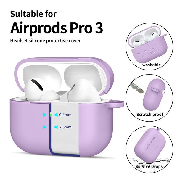 Tech-Protect Silicone Hook Case for AirPods Pro - Purple 3