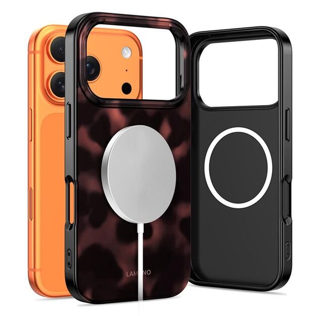 Tech-Protect Lamano MagSafe Case for iPhone 17 Pro Max - Black and Red 1