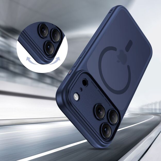 Tech-Protect Magpeak Magsafe CC Case for iPhone 17 Pro - Matte Navy Blue 5