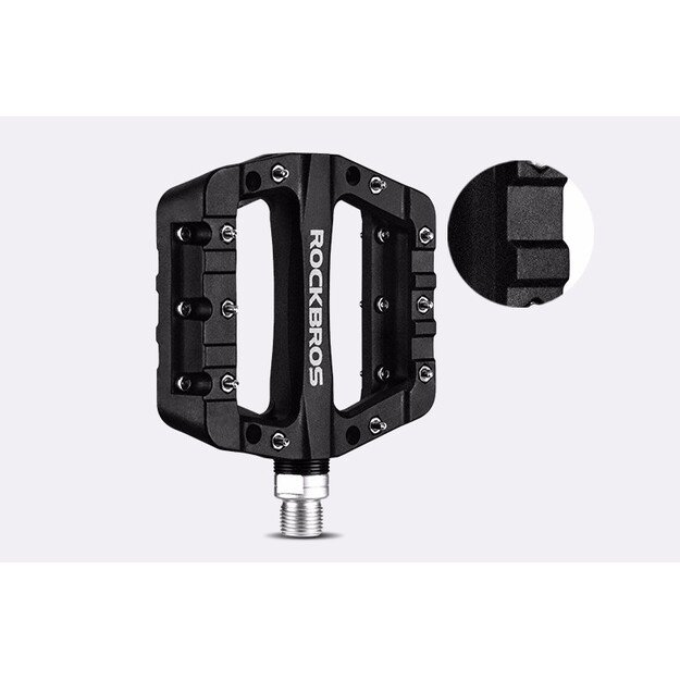 Rockbros 2017-12CBK Nylon Bicycle Pedal Set - Black 4