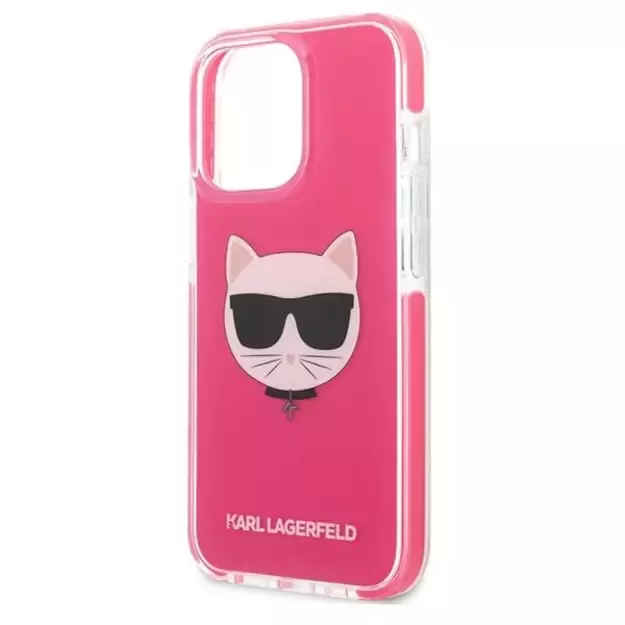 Etui Karl Lagerfeld Choupette Head na iPhone 13 Pro / iPhone 13 - fuksjowy 5