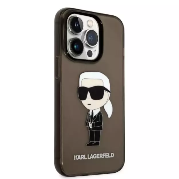 Karl Lagerfeld KLHCP14LHNIKTCK iPhone 14 Pro 6.1&quot  black/black hardcase Ikonik Karl Lagerfeld 10