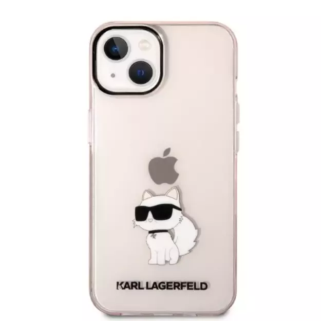 Karl Lagerfeld KLHCP14MHNCHTCP iPhone 14 Plus 6.7&quot  pink/pink hardcase Ikonik Choupette 9