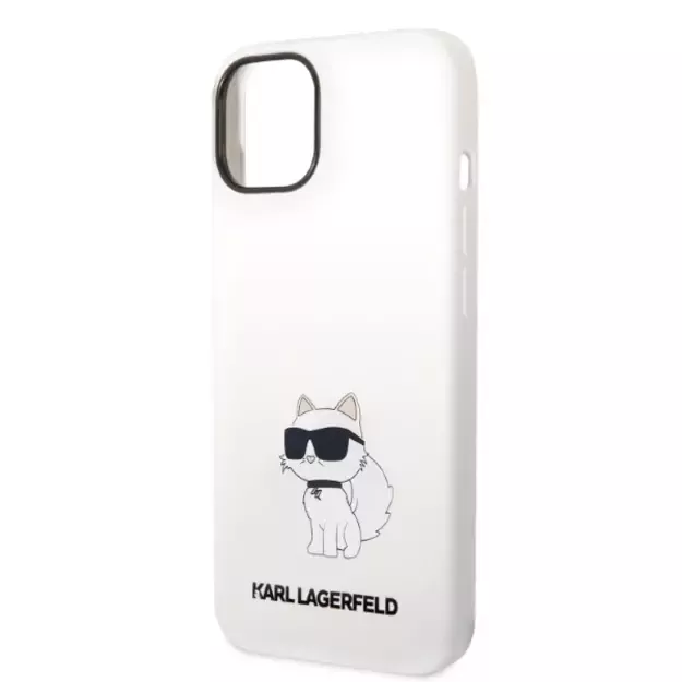 Karl Lagerfeld Silicone Choupette case for iPhone 14 Plus - white 5