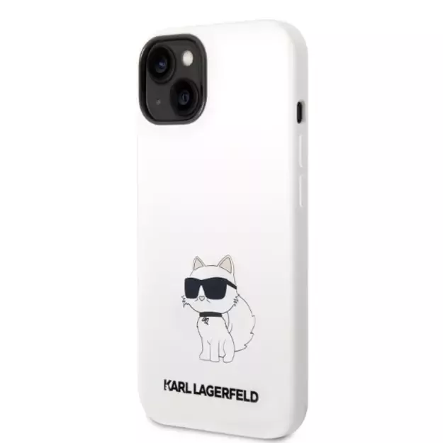 Karl Lagerfeld Silicone Choupette case for iPhone 14 Plus - white 1