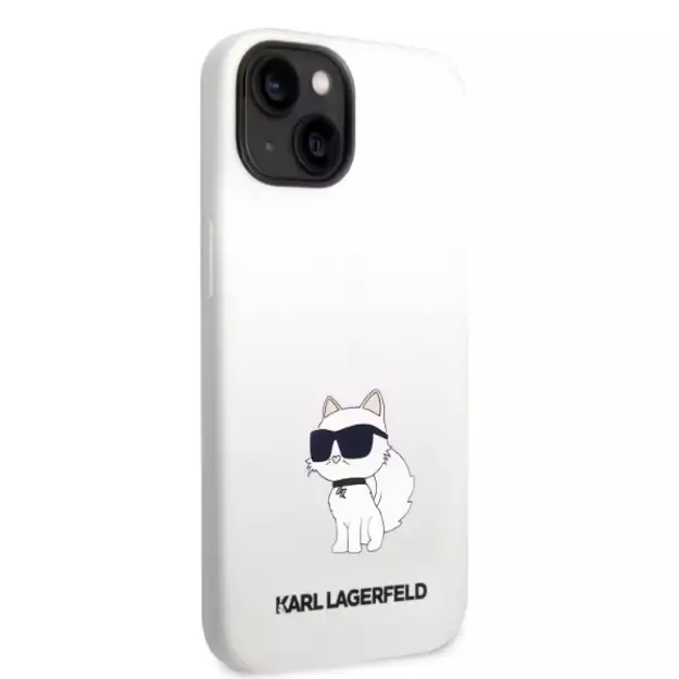 Karl Lagerfeld Silicone Choupette case for iPhone 14 Plus - white 3
