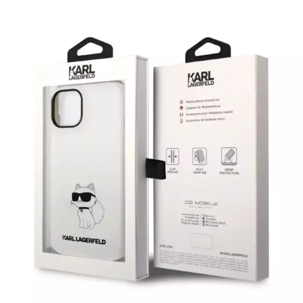 Karl Lagerfeld Silicone Choupette case for iPhone 14 Plus - white 7