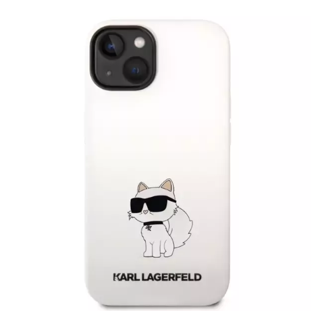Karl Lagerfeld Silicone Choupette case for iPhone 14 Plus - white 2