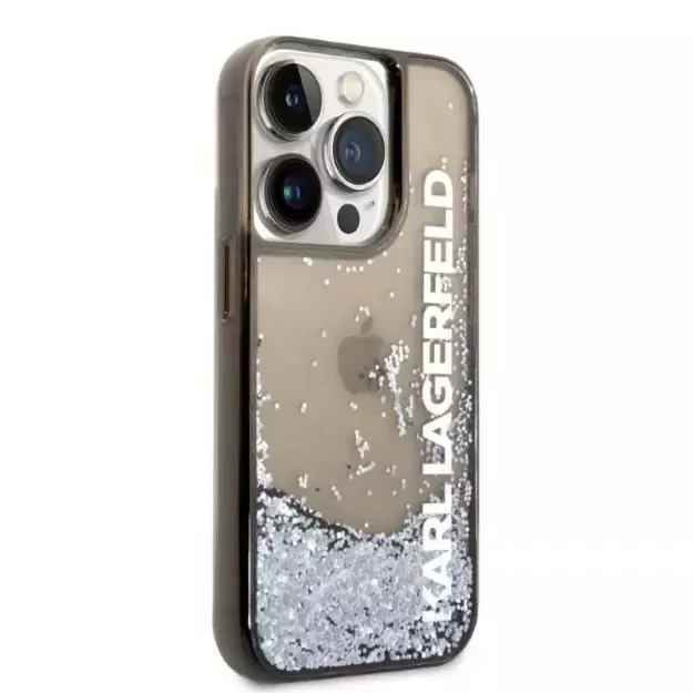 Karl Lagerfeld Liquid Glitter Elong case for iPhone 14 Pro Max - black 3