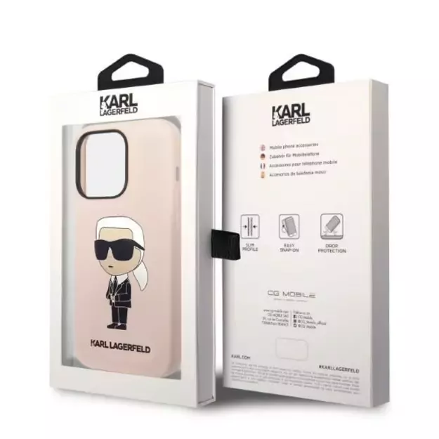 Karl Lagerfeld Silicone Ikonik case for iPhone 14 Pro Max - pink 14