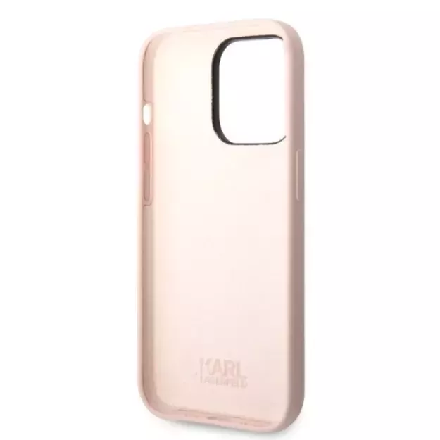 Karl Lagerfeld Silicone Ikonik case for iPhone 14 Pro Max - pink 13