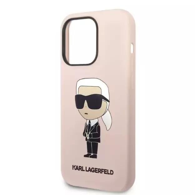 Karl Lagerfeld Silicone Ikonik case for iPhone 14 Pro Max - pink 12
