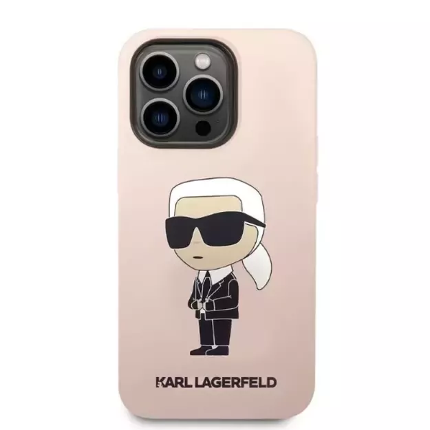 Karl Lagerfeld Silicone Ikonik case for iPhone 14 Pro Max - pink 9