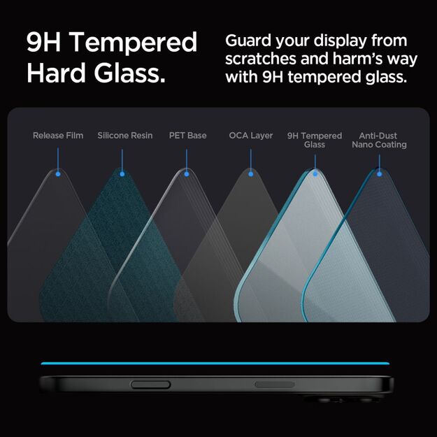 Spigen Glas.tR EZ Fit Tempered Glass for iPhone 16 Pro Max / 17 Pro Max - 2 pcs. 3