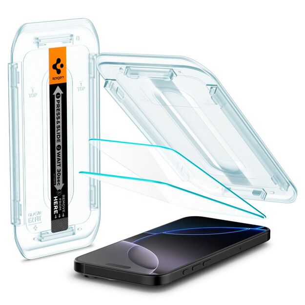 Spigen Glas.tR EZ Fit Tempered Glass for iPhone 16 Pro Max / 17 Pro Max - 2 pcs. 8