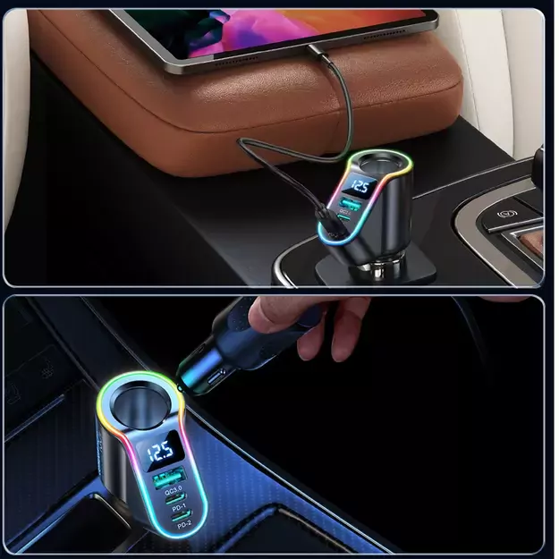 Joyroom fast car charger 4in1 USB-A QC3.0 / 2xUSB-C PD 150W black (JR-CL21) 11