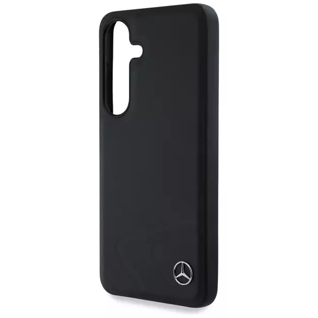 Mercedes Leather Horizontal Debossed Curves MagSafe Case for Samsung Galaxy S25 - Black 12