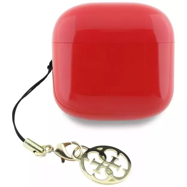 Guess Glossy Effect Printed Classic Logo &amp  Charm TWS headphones - red 3