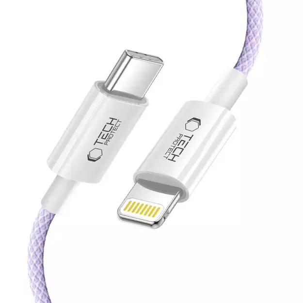 Tech-Protect Ultraboost Lite Lightning Cable PD60W/3A 1m - Purple 4