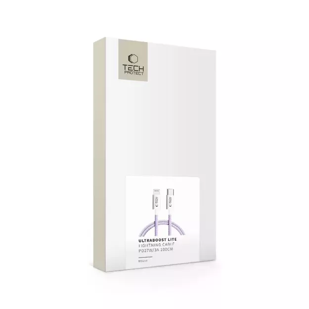 Tech-Protect Ultraboost Lite Lightning Cable PD60W/3A 1m - Purple 10