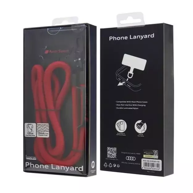 Audi Crossbody Universal Leash 120cm x 10mm - Red 4