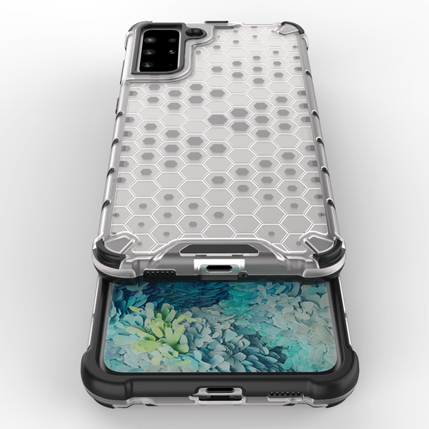 Honeycomb Case armor cover with TPU Bumper for Samsung Galaxy S21+ 5G (S21 Plus 5G) black 21