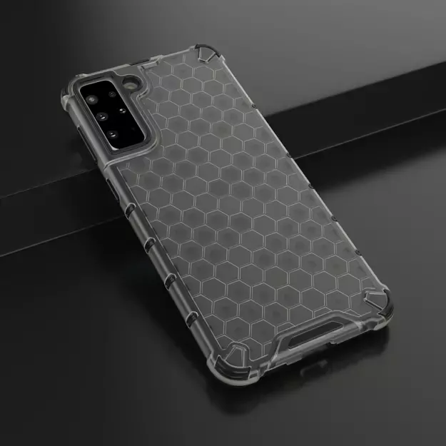Honeycomb Case armor cover with TPU Bumper for Samsung Galaxy S21+ 5G (S21 Plus 5G) black 13