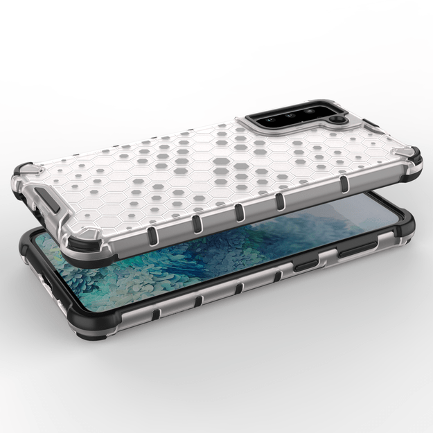 Honeycomb Case armor cover with TPU Bumper for Samsung Galaxy S21+ 5G (S21 Plus 5G) black 15