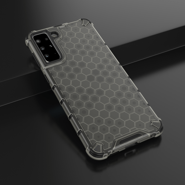 Honeycomb Case armor cover with TPU Bumper for Samsung Galaxy S21+ 5G (S21 Plus 5G) black 26