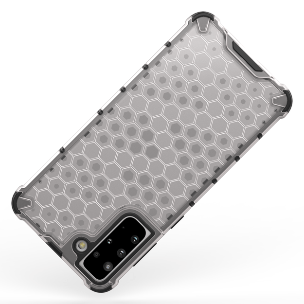 Honeycomb Case armor cover with TPU Bumper for Samsung Galaxy S21+ 5G (S21 Plus 5G) black 18