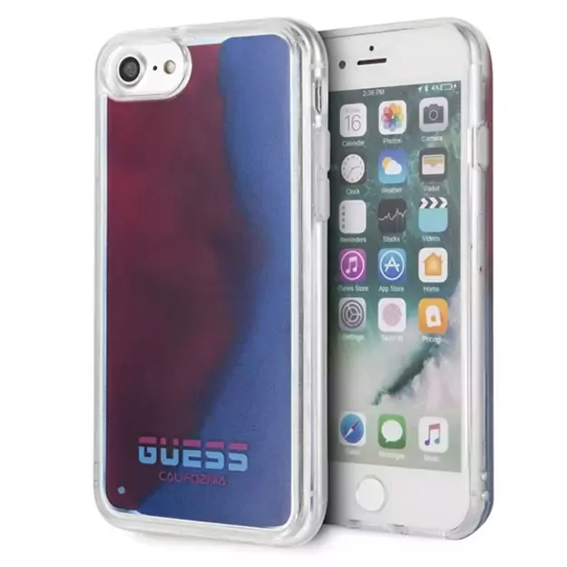 Guess California Glow in the dark case for iPhone 7 / 8 / SE 2020 - red