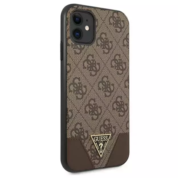 Guess 4G Triangle Collection case for iPhone 11 6.1&quot  / Xr 6.1&quot  - brown 12