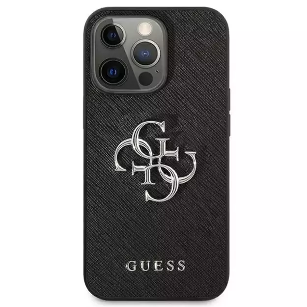 Guess Saffiano 4G Metal Logo case for iPhone 13 Pro / 13 6.1&quot  - black 9