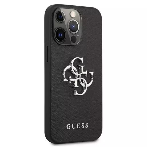 Guess Saffiano 4G Metal Logo case for iPhone 13 Pro / 13 6.1&quot  - black 10