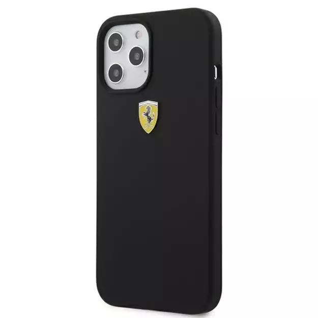 Ferrari FESSIHCP12LBK iPhone 12 Pro Max 6.7&quot  black/black hardcase On Track Silicone 9