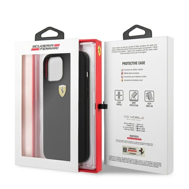 Ferrari FESSIHCP12LBK iPhone 12 Pro Max 6.7&quot  black/black hardcase On Track Silicone 8