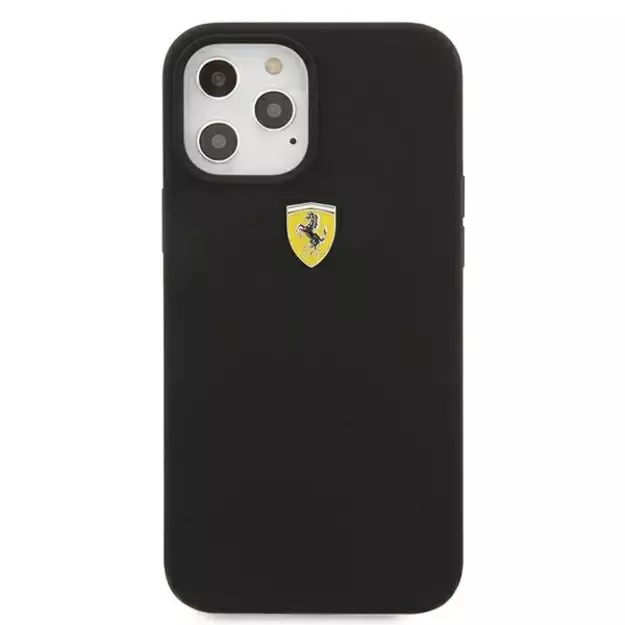 Ferrari FESSIHCP12LBK iPhone 12 Pro Max 6.7&quot  black/black hardcase On Track Silicone 10