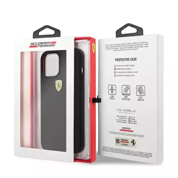 Ferrari FESSIHCP12LBK iPhone 12 Pro Max 6.7&quot  black/black hardcase On Track Silicone 16